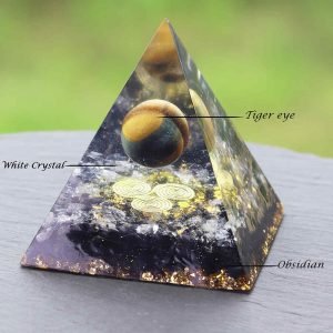 Tiger Eye Orgonite Pyramid