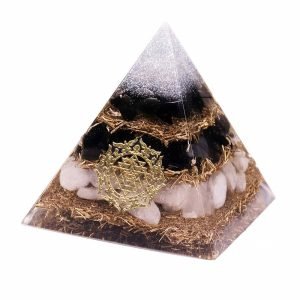 Obsidian Copper Reiki Healing Orgone Pyramid