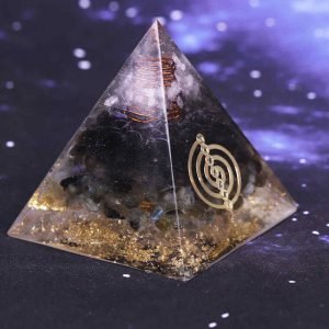 Black Muladhara Chakra Orgonite Pyramid