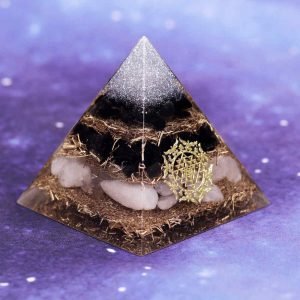 Obsidian Copper Reiki Healing Orgone Pyramid