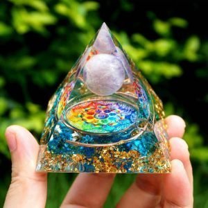 Blue Quartz Amethyst Crystal Sphere Orgone Pyramid-orgonewarehouse.com-1