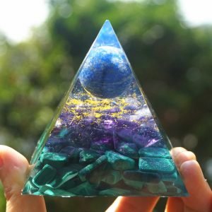 Lapis Lazuli Amethyst Malachite Orgone Pyramid-orgonewarehouse.com-2