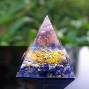 Strawberry Quartz & Lapis Lazuli Tree Of Life 'FIND Your SOULMATE' ORGONITE Pyramid